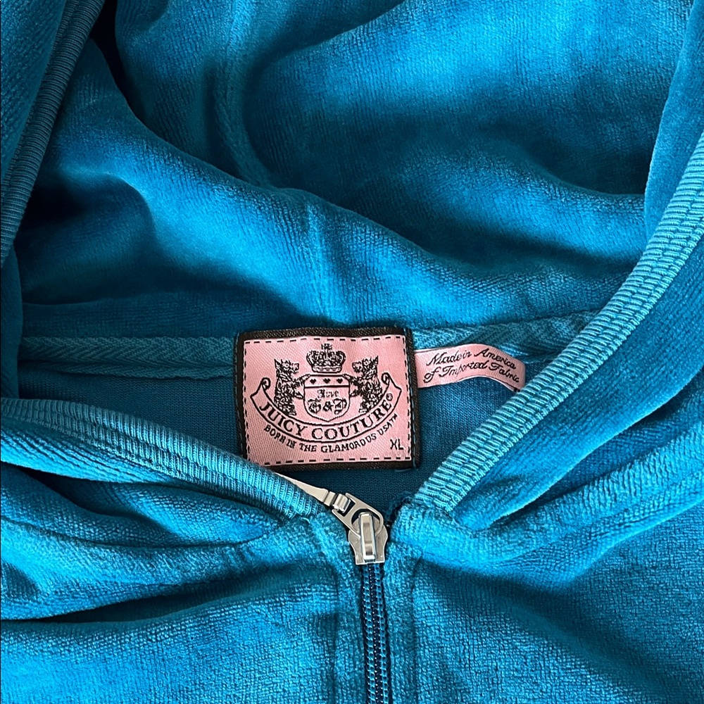 Juicy Couture Teal Graphic Men's Crewneck Sweater - Picture 2 of 4